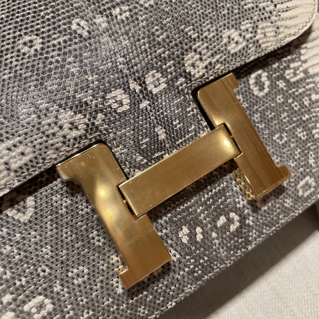 에르메스 콘스탄스24 옴브레 금장 리자드 가죽